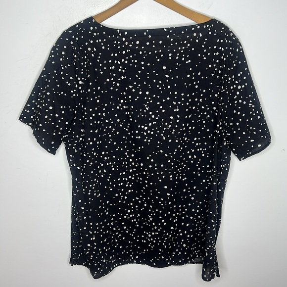 EILEEN FISHER Constellation Organic Cotton Short Sleeve A Line Top Blouse - Picture 7 of 12